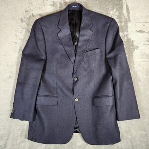 RRL Double RL Ralph Lauren Blazer Men's Gray/Blue 41‎ Wool 2 Button Jacket HOLES